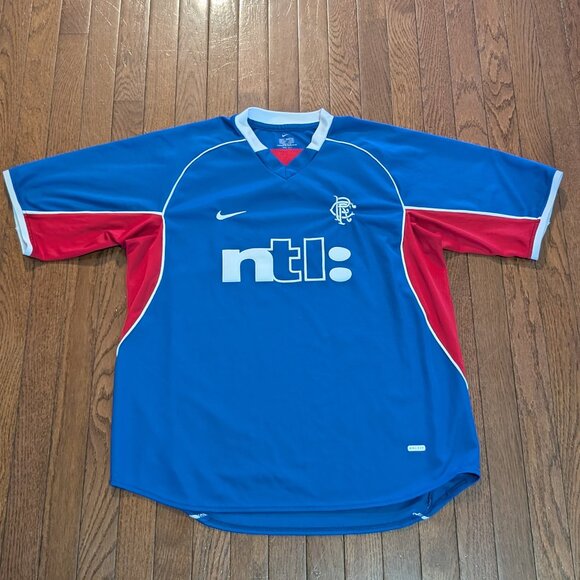 2001/2002 Glasgow Rangers Football Soccer Jersey - Size L - Picture 1 of 5